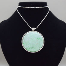  Round Jadeite With Cubic Zirconia Setting