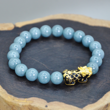  Round Beads Bracelet (Greenish-Blue)