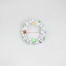  Flower Brooch (8 Jadeites Mix Color)