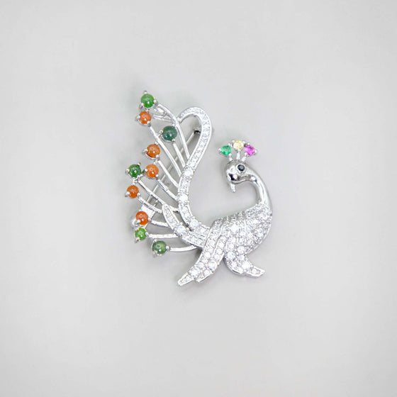 Peacock Brooch (5G+5O)