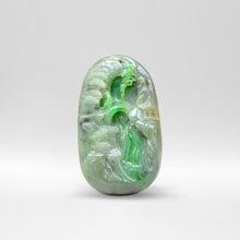  Carved Pendant (Landscape- GreenYellow)